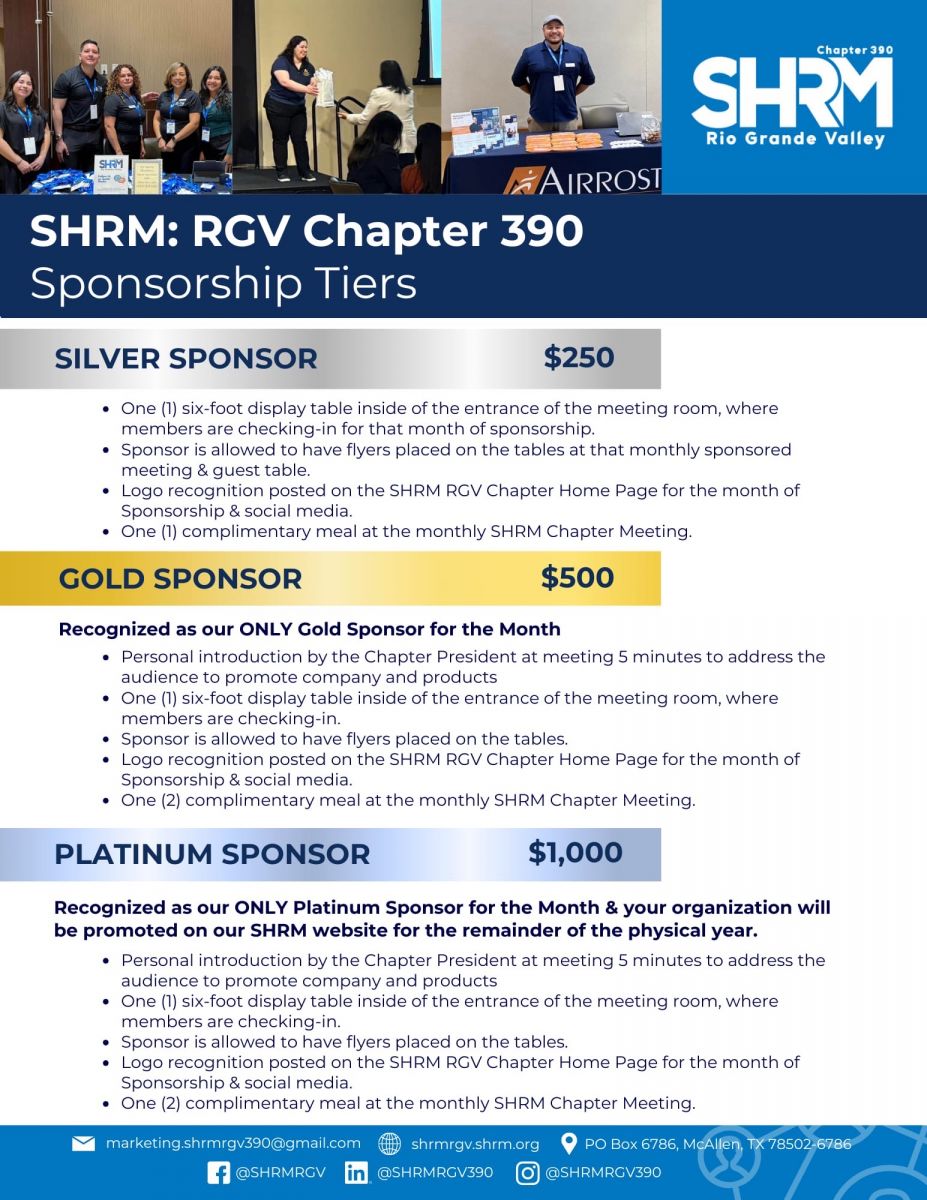 SHRM RGV Sponsorship Flyer